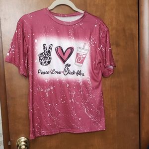 Peace Love Chick-fil-a medium short sleeve t-shirt